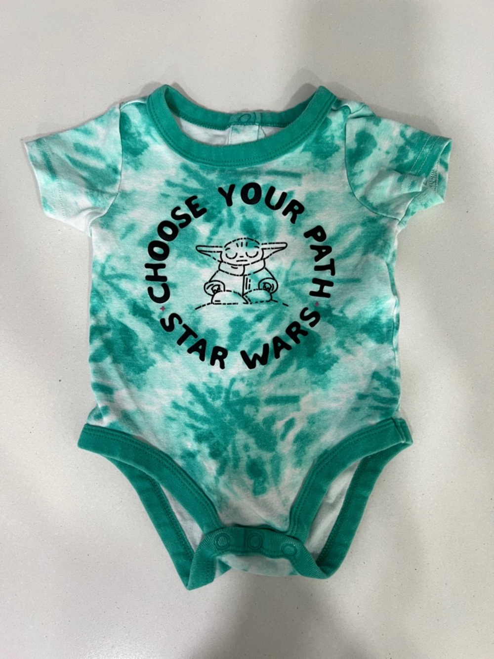 Star Wars Green Tie-Dye Baby One-Piece Bodysuit